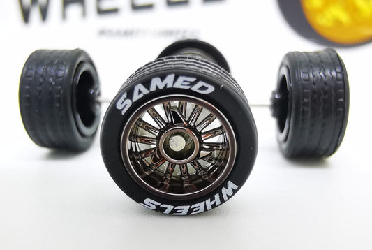 Lowrider 10 mm Shadow Black ring, black tire with letter DISTRIBUIDORES