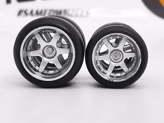 6 spoke jdm 1012mm polished grey, black tire ECO DISTRIBUIDORES