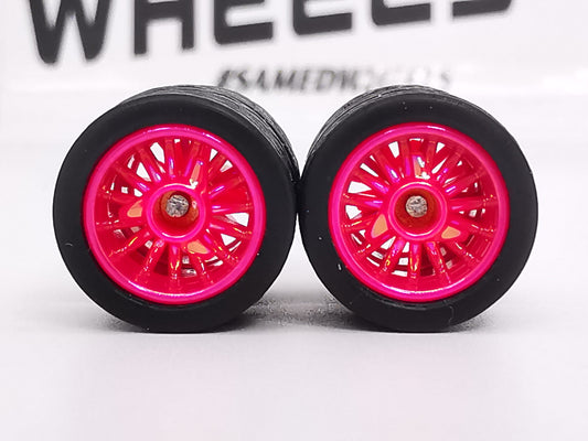 Lowrider 12mm Metallic Pink ring, black tire DISTRIBUIDORES