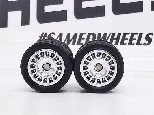 Roulette 10 mm black tire Chrome ring DISTRIBUIDORES