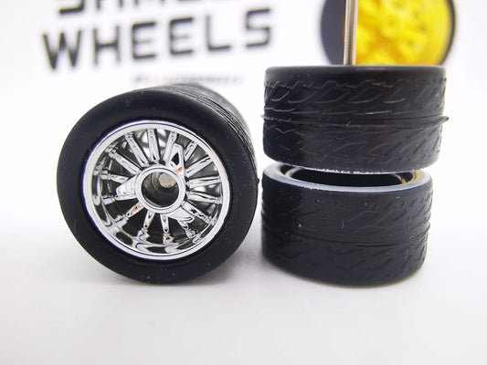 Lowrider 12mm Chrome ring, black tire DISTRIBUIDORES