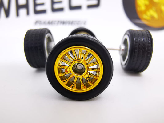 Lowrider 10 mm Gold ring black tire DISTRIBUIDORES