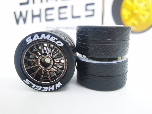 Lowrider 12 mm Shadow Black ring, black tire with lettering DISTRIBUIDORES