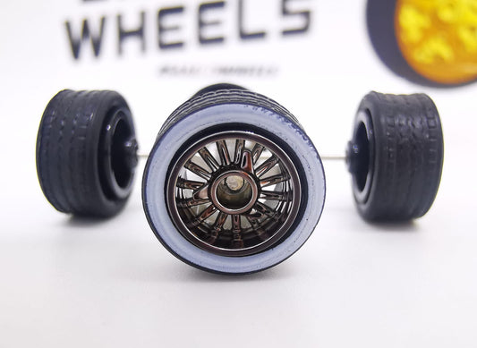 Lowrider 10 mm Shadow Black ring, black tire white wall DISTRIBUIDORES