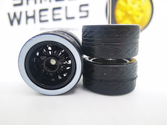 Lowrider 12 mm Black ring, black tire white wall DISTRIBUIDORES