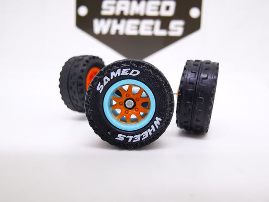 JAGUAR WARRIOR Thunder 10mm orange blue ring, Black tire with white lettering DISTRIBUIDORES