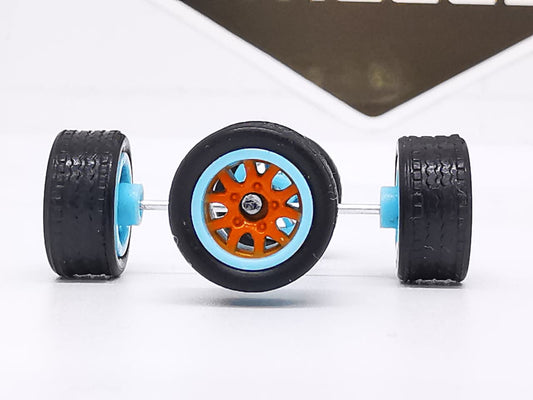 THUNDER 10 mm orange blue ring, Black tire DISTRIBUIDORES