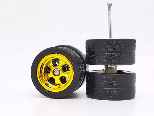 Flower 12 mm black tire Gold ring DISTRIBUIDORES