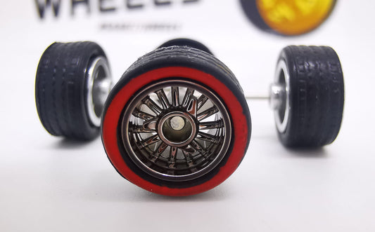 Lowrider 10 mm Shadow Black ring, black tire Red line DISTRIBUIDORES