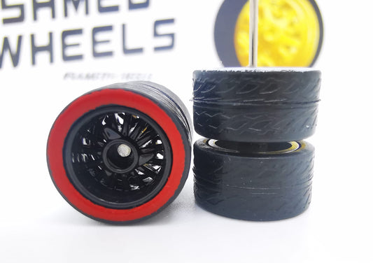 Lowrider 12 mm Black ring, black tire Red line DISTRIBUIDORES