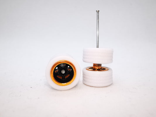 5 bolt 10 mm white tire Black gold ring RESELLER