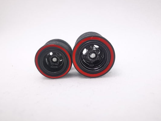5 bolt 1012 mm black rim, black tire with red line RESELLER