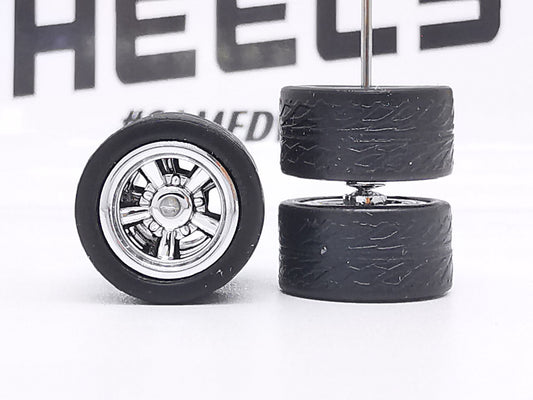 American 12 mm black tire Chrome ring DISTRIBUIDORES