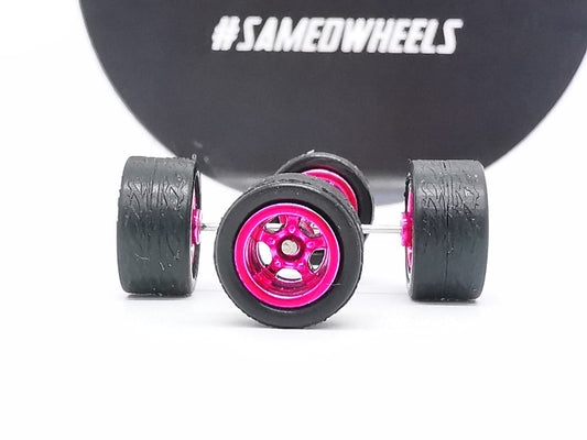 5 bolt 10mm Pink Mexican ring, black tire DISTRIBUIDORES