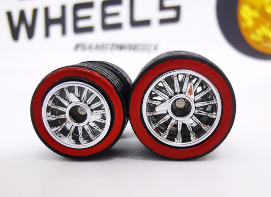 Lowrider 1012 mm Chrome ring, black tire Red line DISTRIBUIDORES