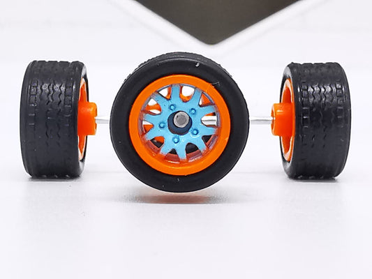 THUNDER 10 mm blue orange ring, Black tire DISTRIBUIDORES