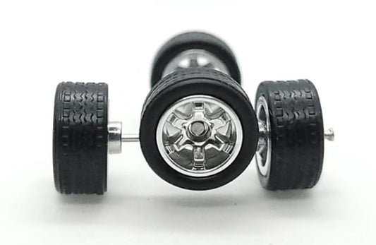 K-Wheel 11 mm black tire chrome rin