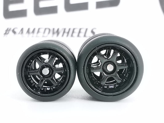 6 spoke jdm 1012mm Black ring, black tire DISTRIBUIDORES