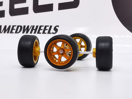 6 spoke jdm 11mm chocolate, black tire not removable
