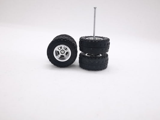 JAGUAR WARRIOR AT 10 MM 5 bolt chrome ring, black tire DISTRIBUIDORES