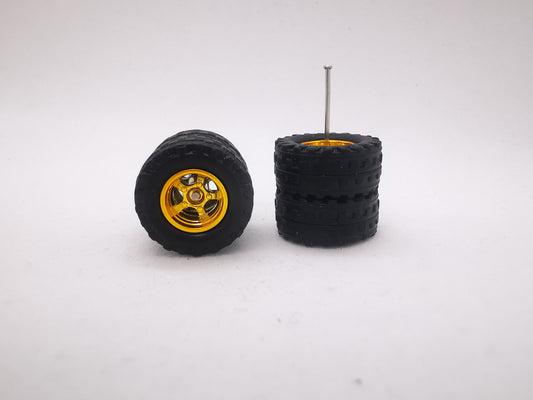 JAGUAR WARRIOR AT 12 MM 5 bolt gold ring, black tire XL DISTRIBUIDORES