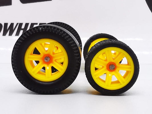 Dragster tire 7 spoke yellow, Black/Rear Flat ECO DISTRIBUIDORES