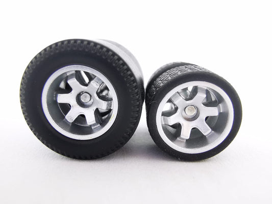 Dragster tire k-wheel Polished Gray, Black/Rear Flat ECO DISTRIBUIDORES
