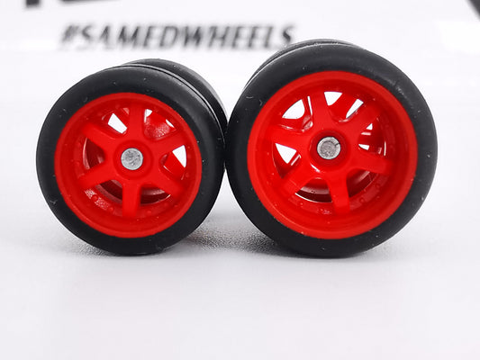 6 spoke jdm 1012mm red, black tire ECO DISTRIBUIDORES
