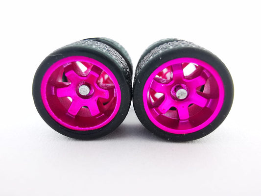 Dragster tire k-wheel mexican pink, Black/Rear Flat not removable