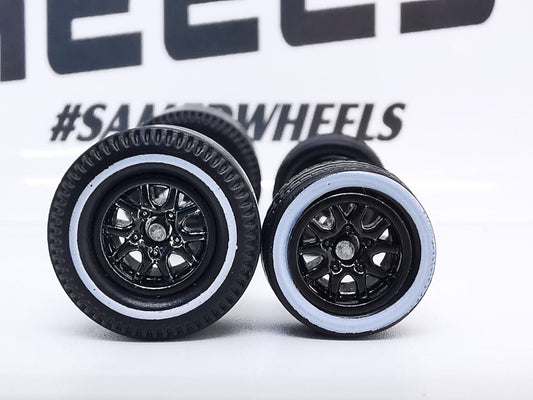 Dragster tire thunder black ring, white line/Rear Flat DISTRIBUIDORES