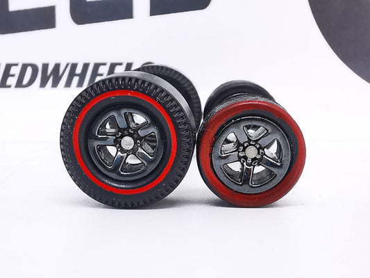 Dragster tire muscle shadow black ring, red line/Rear Flat DISTRIBUIDORES