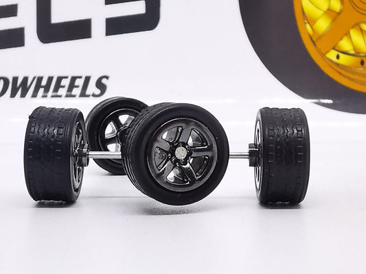 5 spoke/Muscle 10MM Shadow black, black tire DISTRIBUIDORES