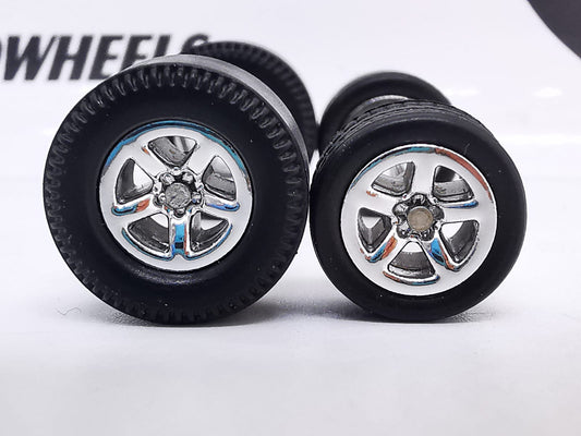 Dragster tire Muscle chrome, Black/Rear Flat DISTRIBUIDORES