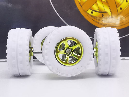 JAGUAR WARRIOR AT 10 MM muscle mayate green ring, white tire DISTRIBUIDORES