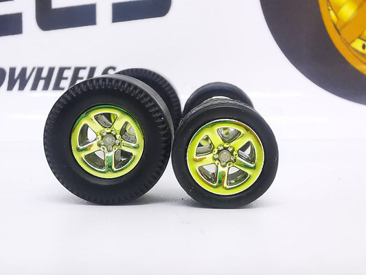 Dragster tire Muscle mayate green, Black/Rear Flat DISTRIBUIDORES