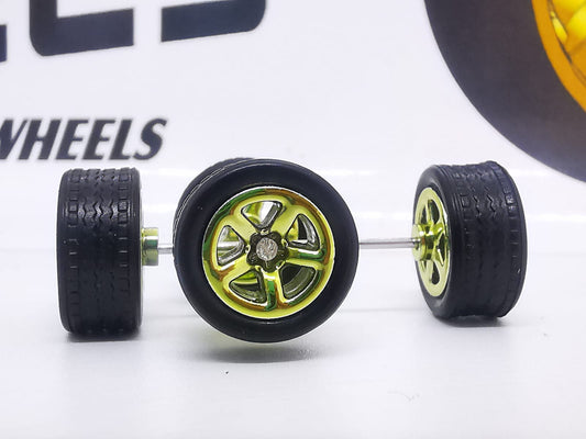 5 spoke/Muscle 10MM Mayate green, black tire DISTRIBUIDORES