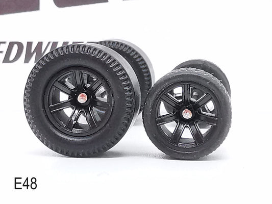 Dragster tire 7 spoke black, Black/Rear Flat not removable DISTRIBUIDORES