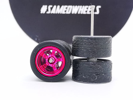 5 bolt 12mm Pink Mexican ring, black tire DISTRIBUIDORES