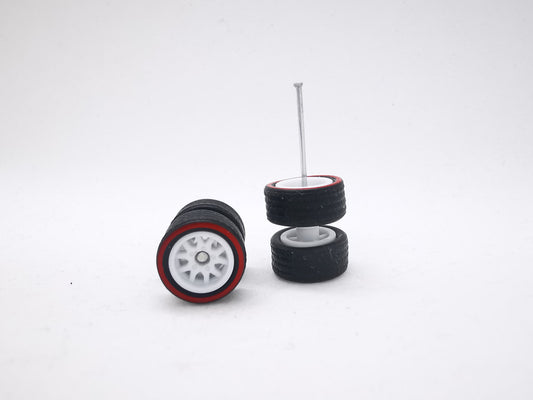 THUNDER 10 mm white ring, Black tire with Red Line