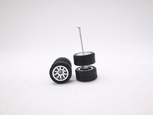 THUNDER 10 mm chrome rin, black tire