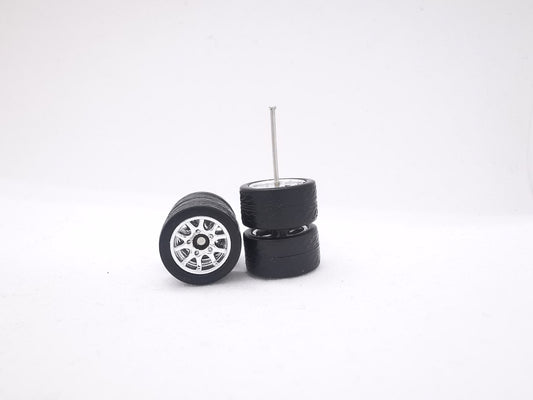 THUNDER 12 mm chrome ring, Black tire