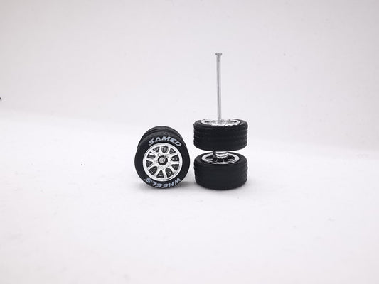 THUNDER 10 mm chrome rin, black tire with lettering