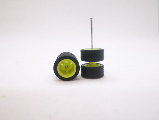 5 bolt 10 mm black tire Fluorescent green rim
