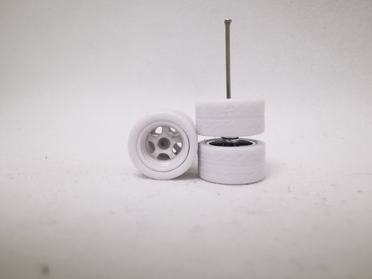 5 bolt 10mm white tire white rim