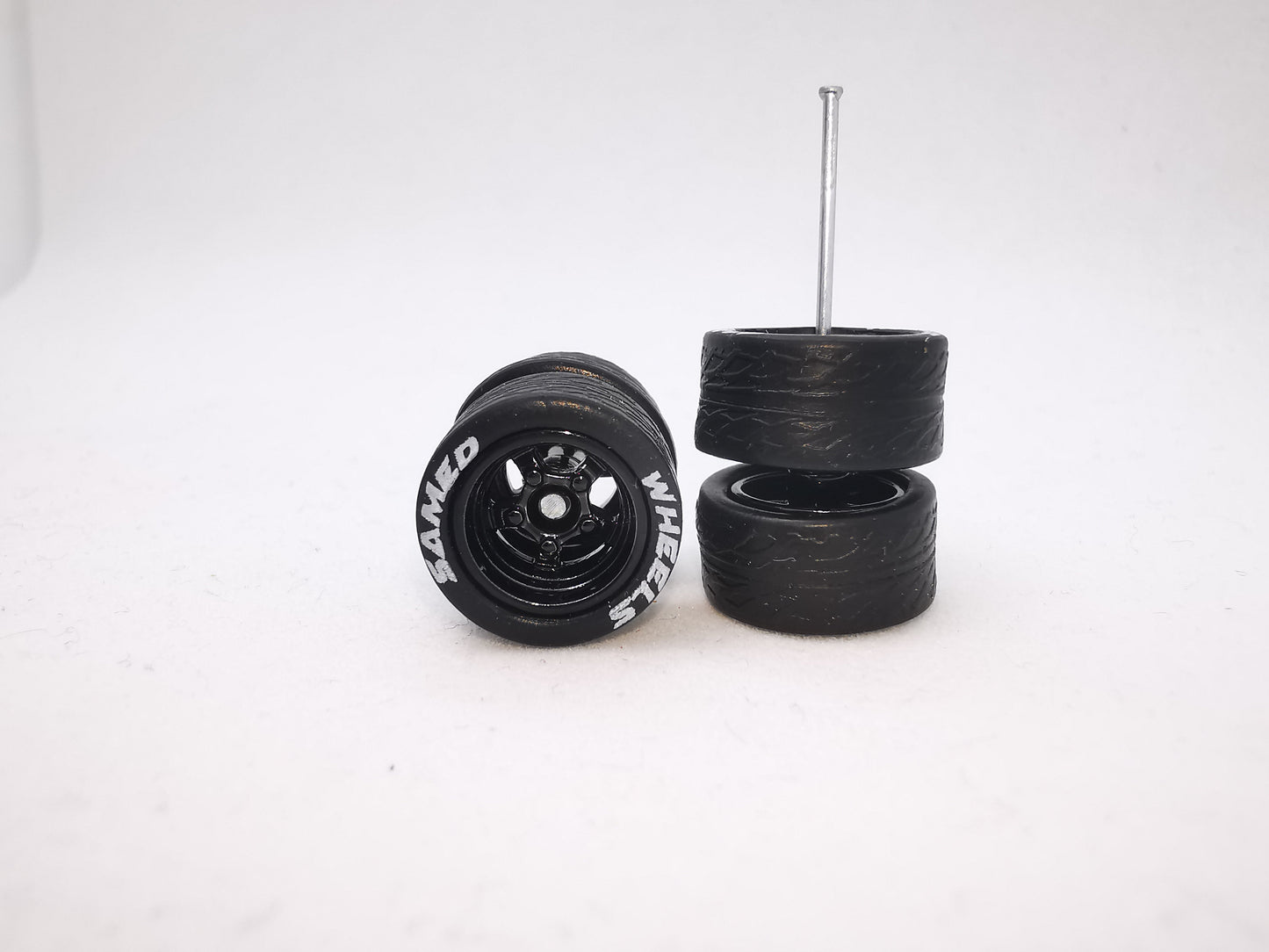 5 bolt 12 mm black ring, black tire with lettering