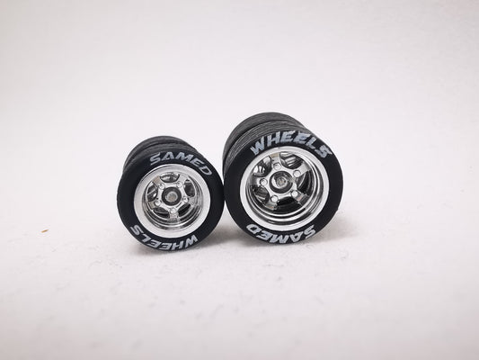 5 bolt 1012mm white rim, black tire with lettering