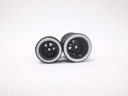 5 bolt 1012 mm black rim, black tire with white wall