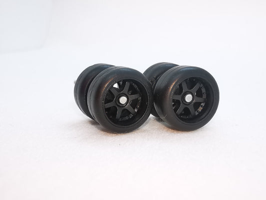 6 spoke jdm 11mm black ring, black tire not removable