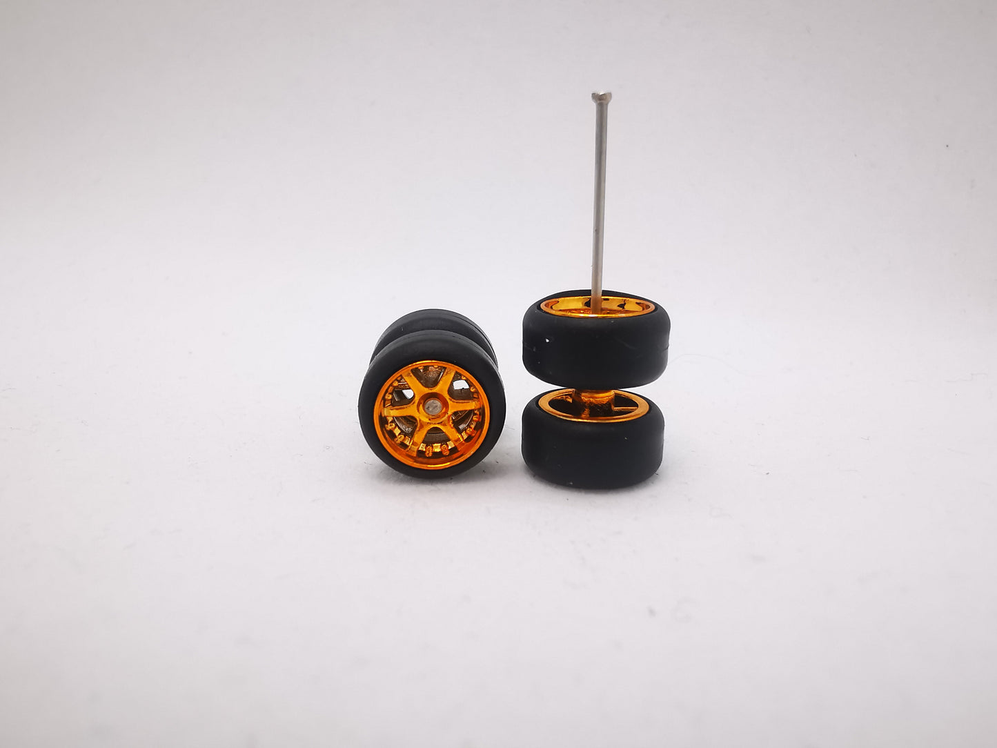 6 spoke jdm 11mm tequila sunshine ring, black tire