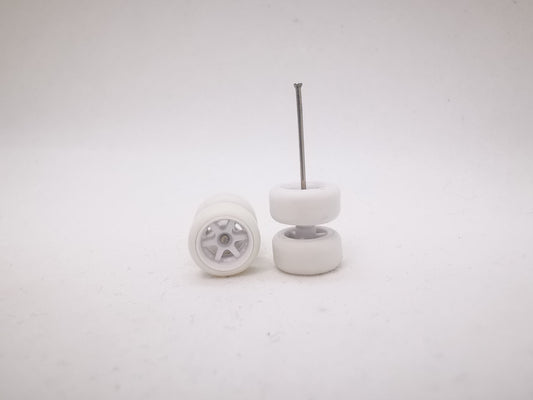 6 spoke jdm 11mm white ring, white tire